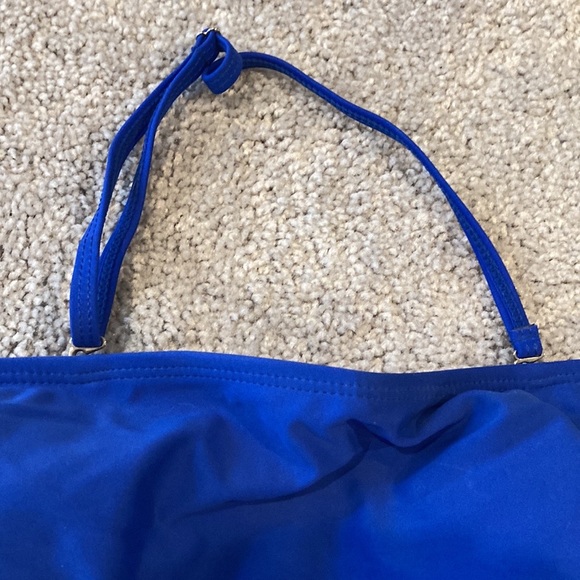Bright Blue Halter Bikini Top Size Large - Picture 3 of 5